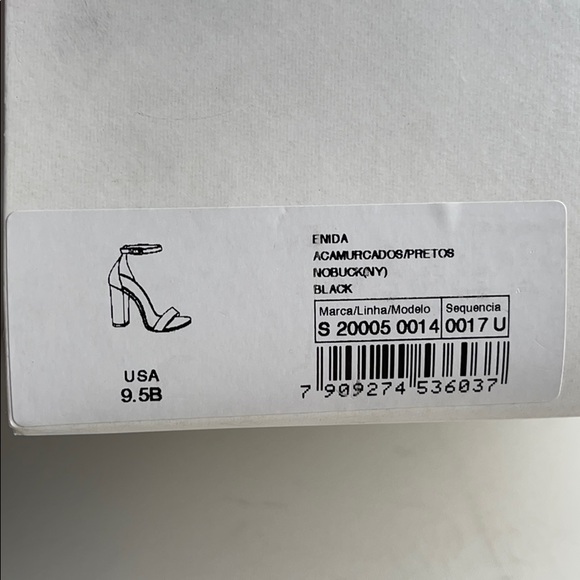 Schutz Enida Black Nubuck Ankle Strap Heels NEW - Picture 12 of 12